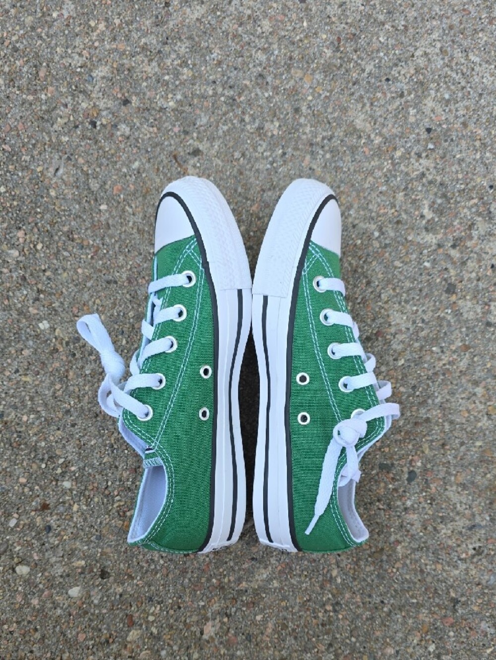 Converse Chuck Taylor All Star Green Canvas Low Top Sneakers Size 6 - Picture 5 of 10